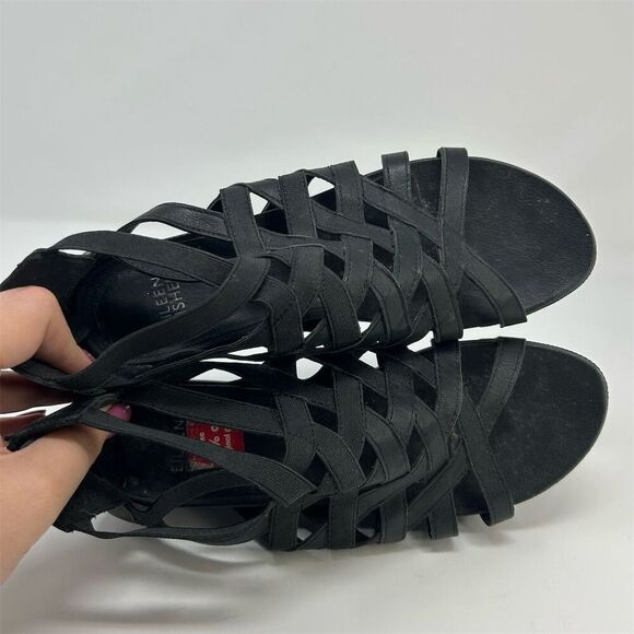 Eileen Fisher Women's Black Gladiator Sandals Size 7 Summer Casual Back Zipper - Picture 10 of 11